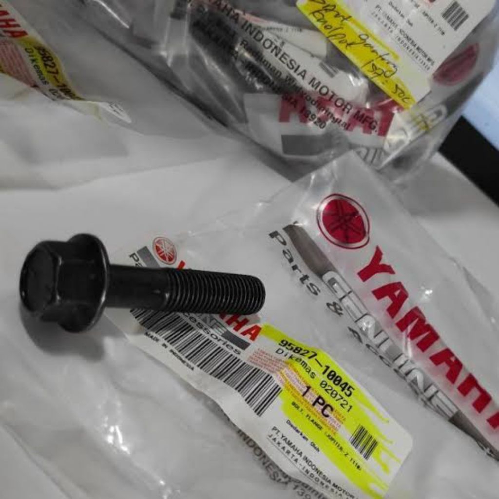 bolt flange baut dudukan knalpot Jupiter Z burhan 95827-10045 asli original Yamaha YGP