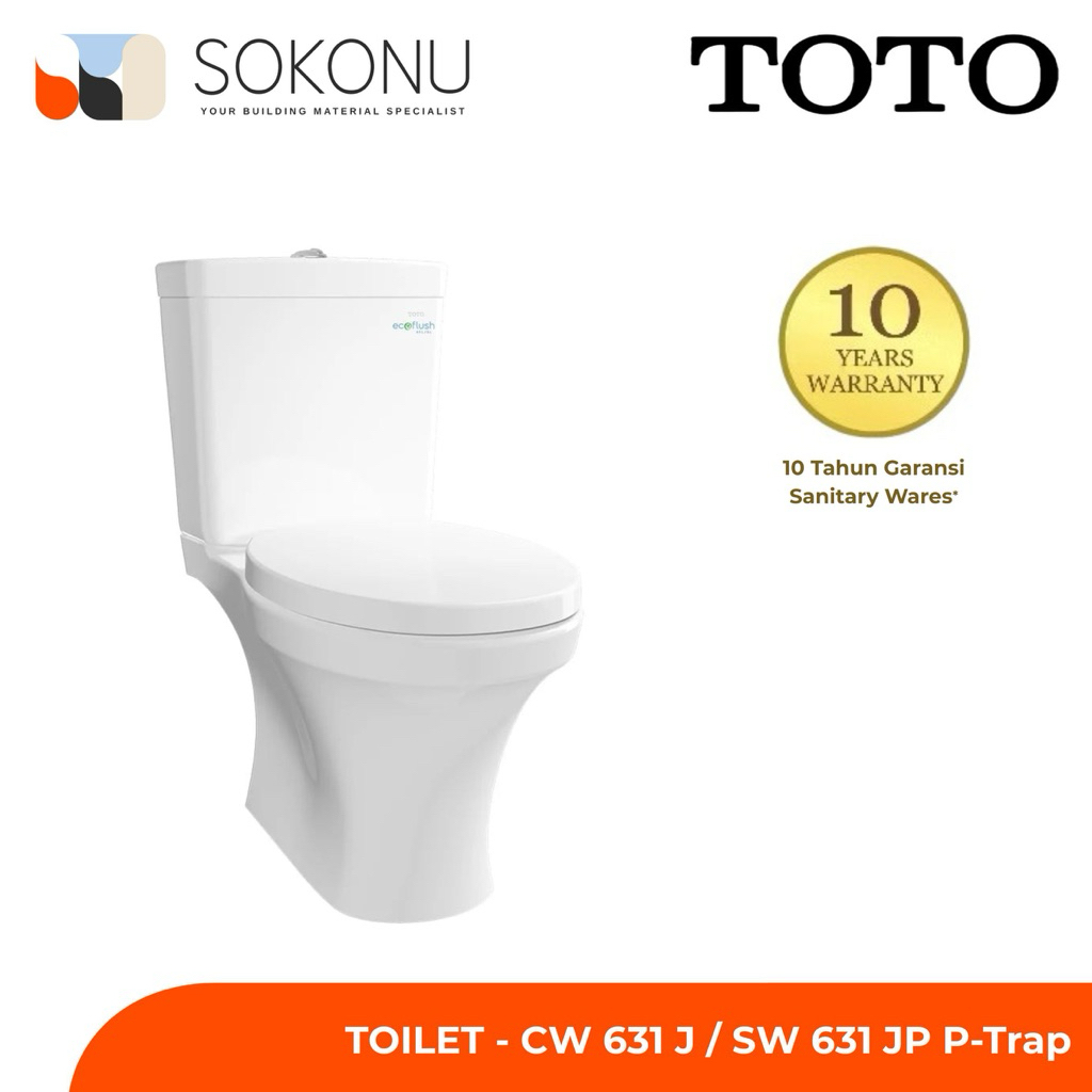 TOTO Toilet CW631PJ / SW631JP P-Trap