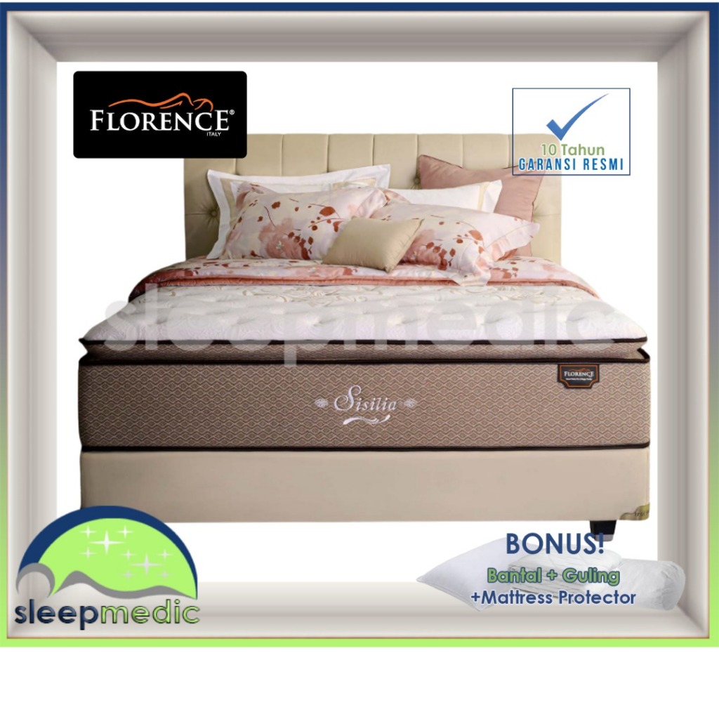 FLORENCE SpringBed SISILIA ( KASUR / SET ) 160 180 200 100 120