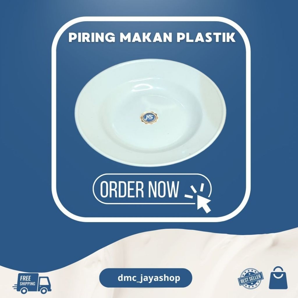 PIRING PLASTIK 12 PCS [1 LUSIN] WARNA PUTIH