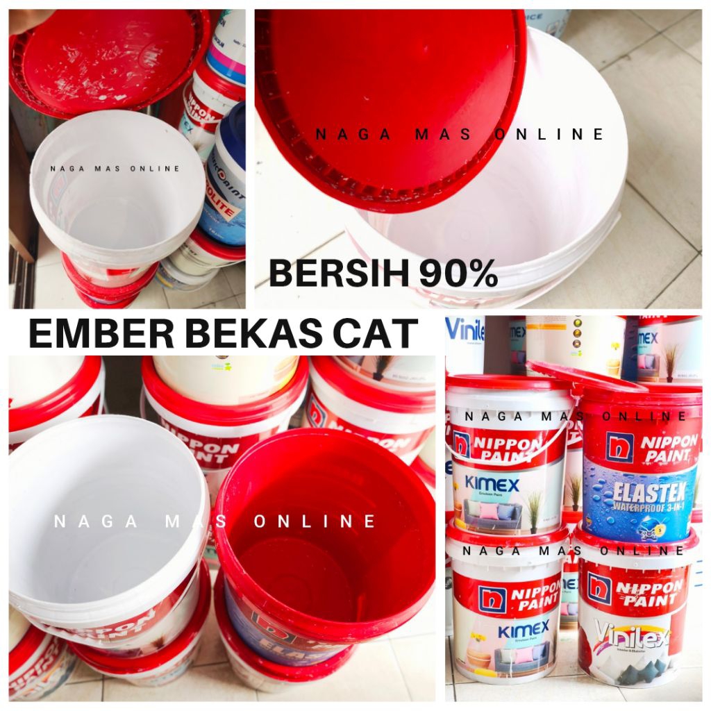 GRAB INSTANT EMBER BEKAS CAT TEMBOK UKURAN 20 KG BAHAN PLASTIK PP / TONG KOSONG BEKAS CAT