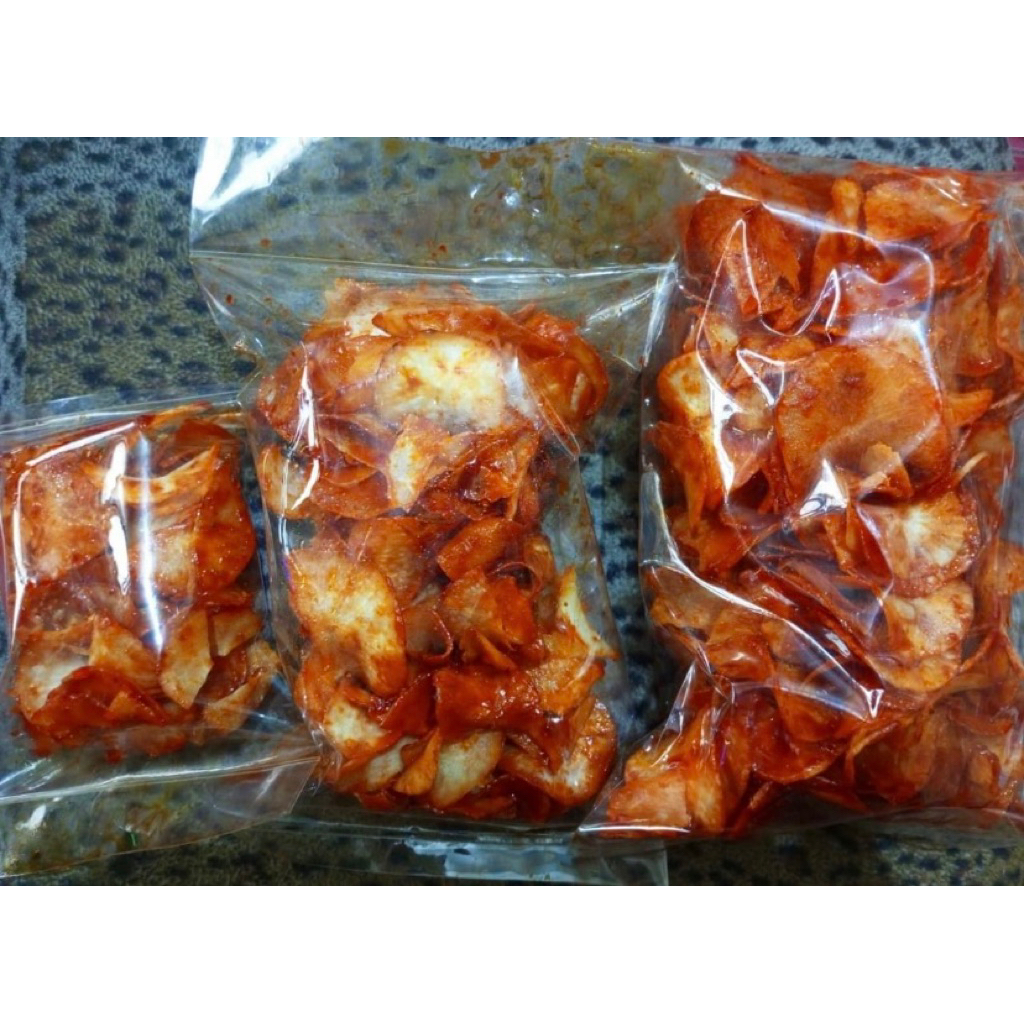 

kripik singkong pedas manis kemasan 0,25 gram murah nikmat lezat DISTIBUTOR raja singkong malang murah berkualitas enak