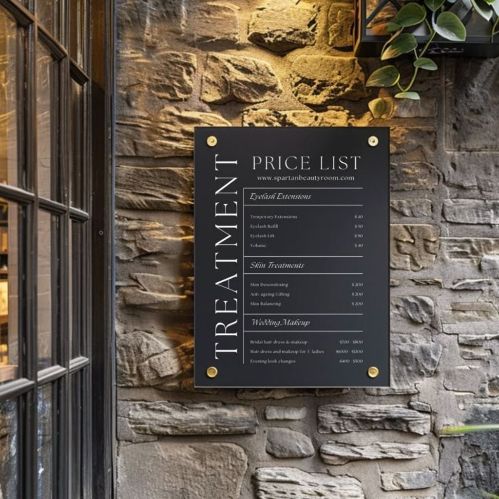 

Cetak Price List MDF 30x40 cm – Papan Daftar Haraga Custom Elegan