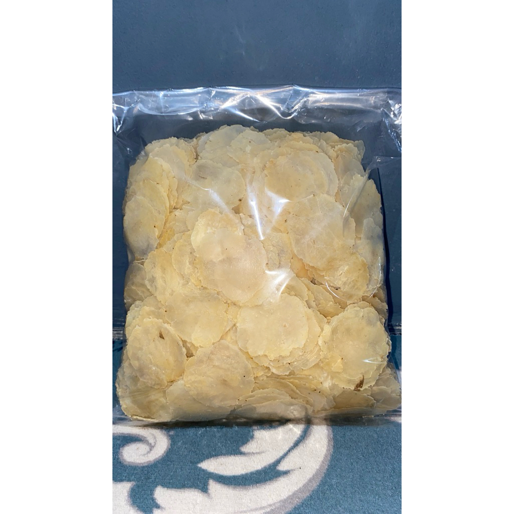 

Emping melinjo mentah 5 kg (biji 1) tipis, kering, & siap goreng