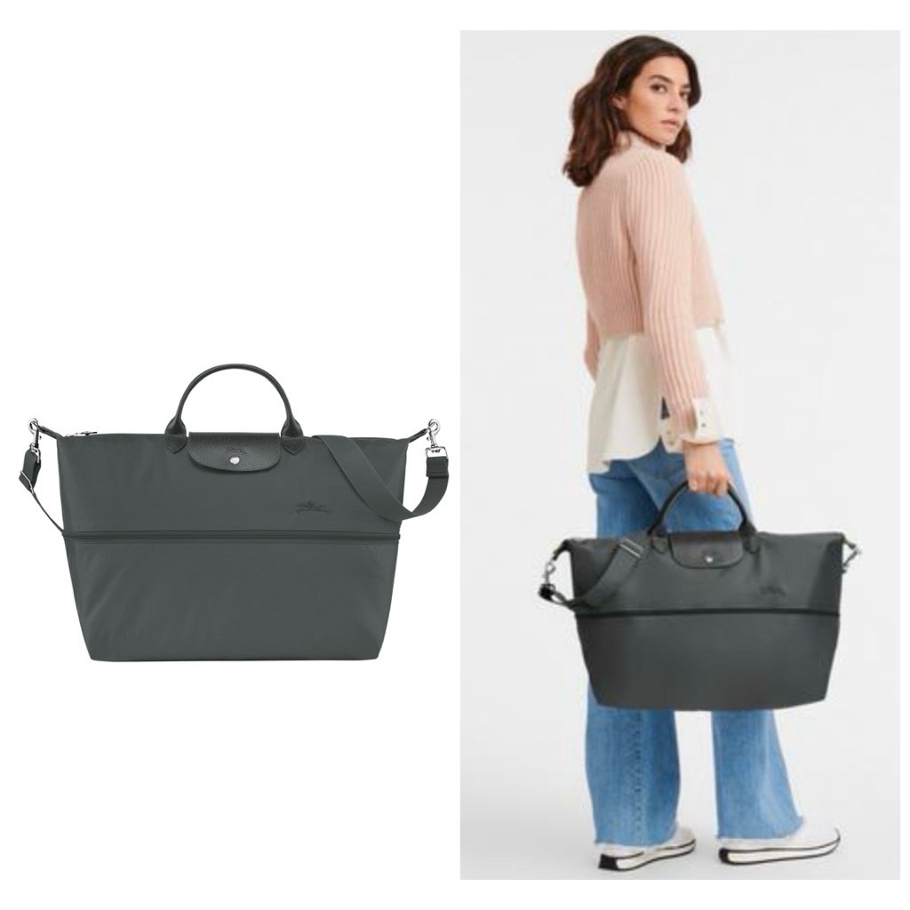 tas wanita pria travel bag/tas lc lepliage green teavel bag expandable graphite