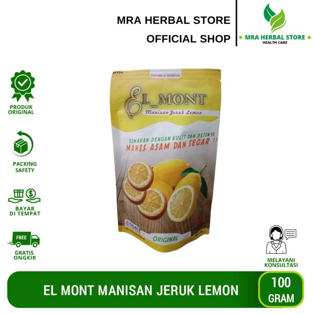 

El Mont Manisan Jeruk Lemon | Cemilan Sehat | Cemilan Jeruk Lemon | Fresh Manis Asam Segar - 1000gr