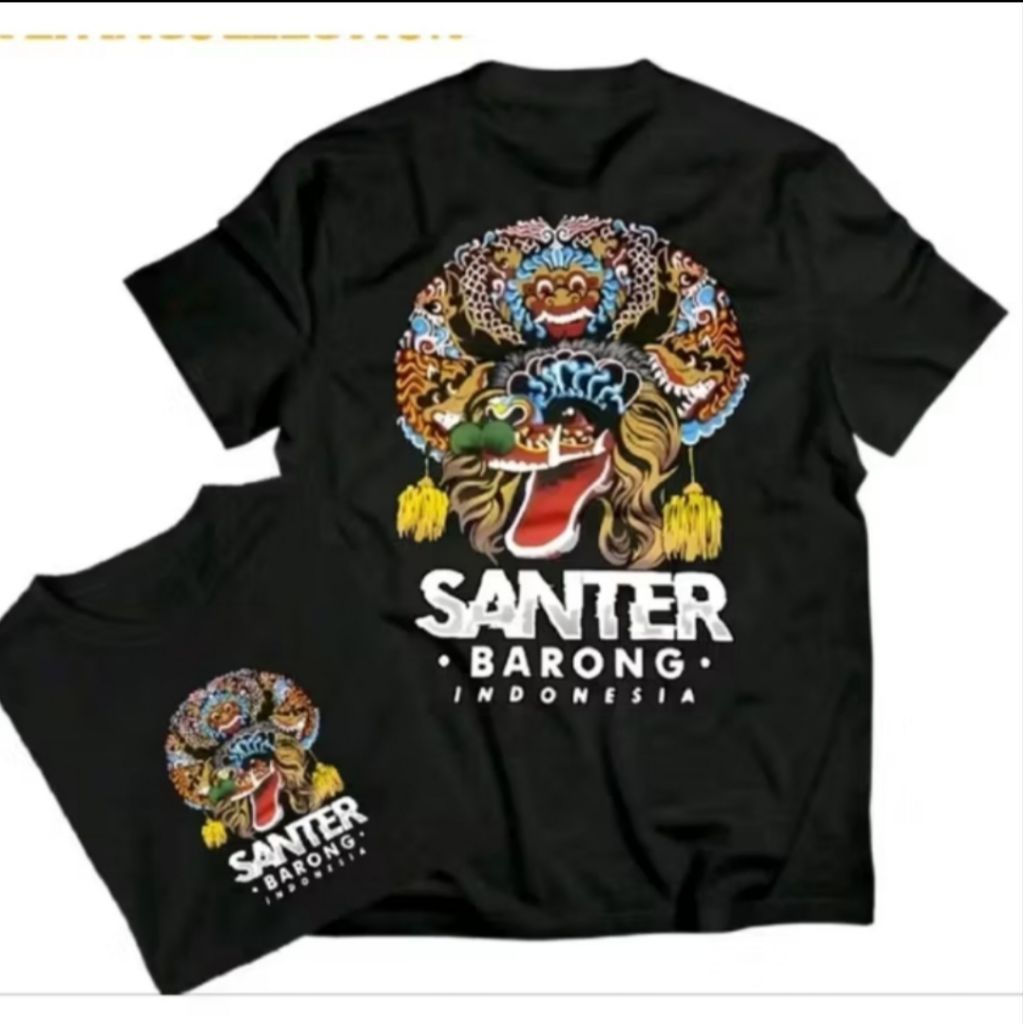 Kaos Distro Pria Wanita Unisex Santer Barong Indonesia - Bahan Lembut Nyaman Saat Dipakai