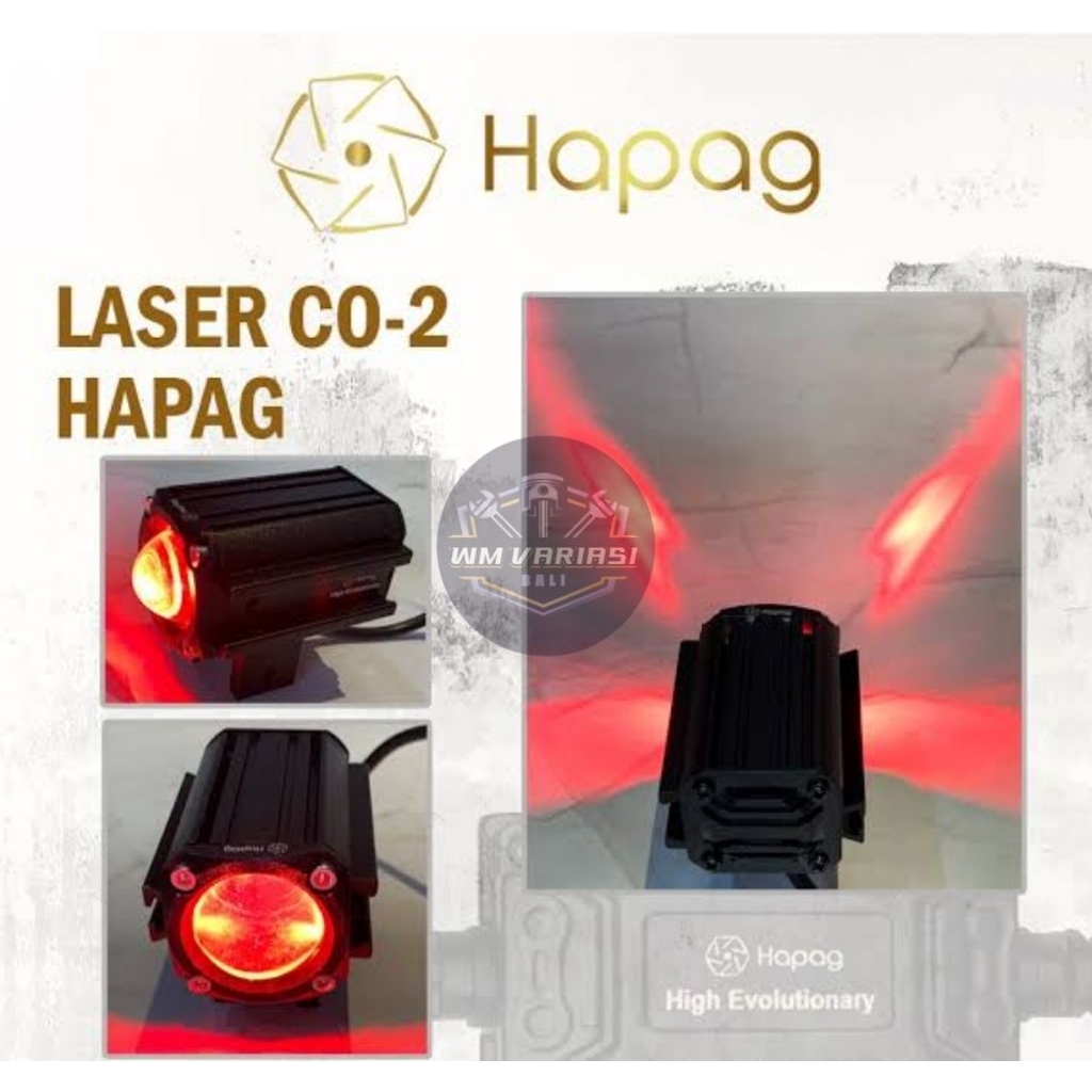 LAMPU TEMBAK SOROT HAPAG CO2 CO 2 30 WATT ORIGINAL HAPAG BY BULLAES AES PCX XMAX NMAX ADV VARIO SCOO