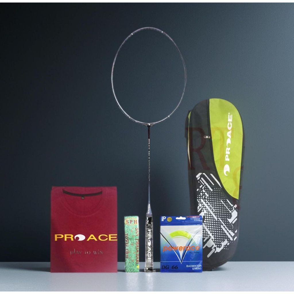 ProAce DMS 99 Bonus Komplit Raket Badminton Pro Ace DMS 99