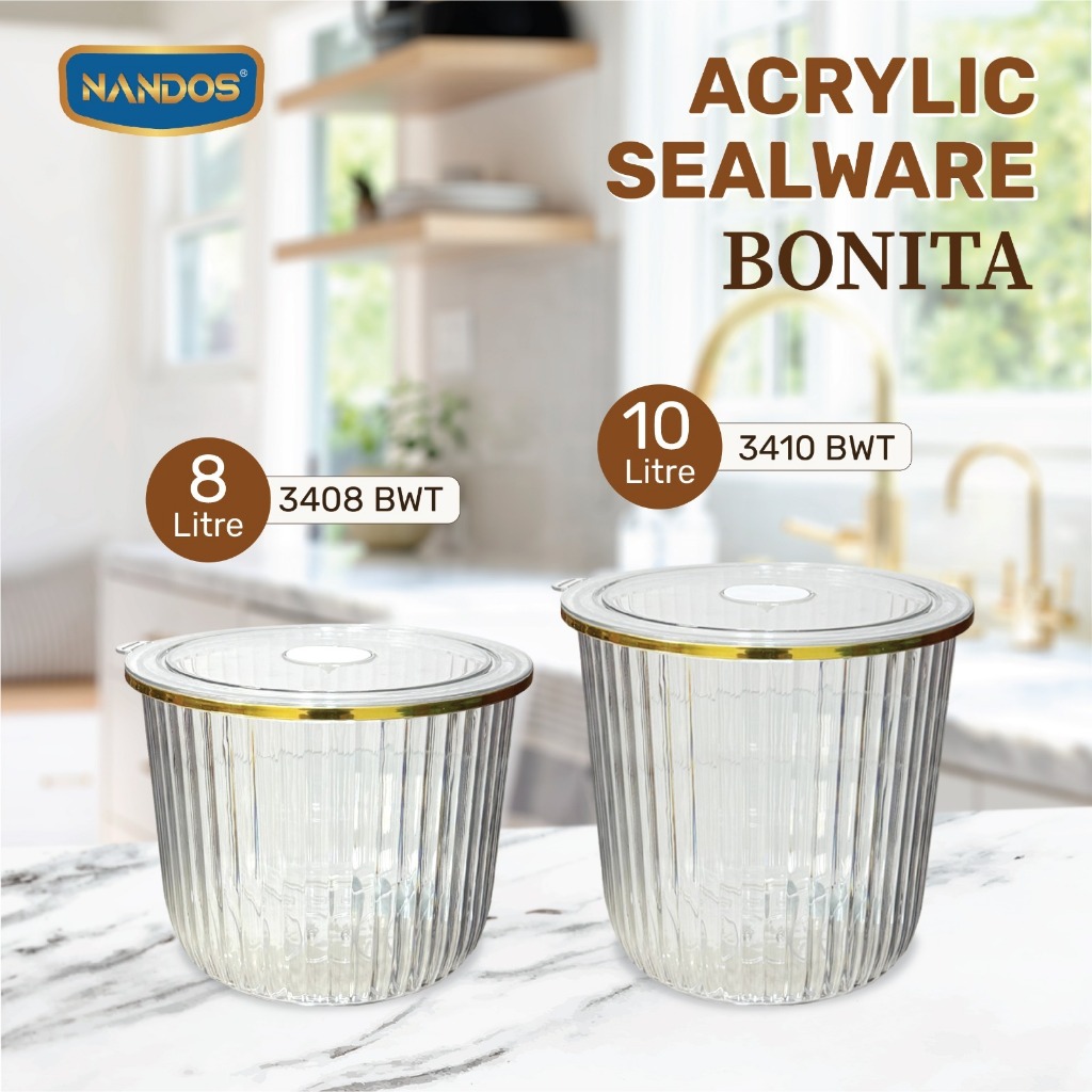 NANDOS ACRYLIC SEALWARE/TOPLES BONITA/ WADAH PENYIMPANAN SERBAGUNA