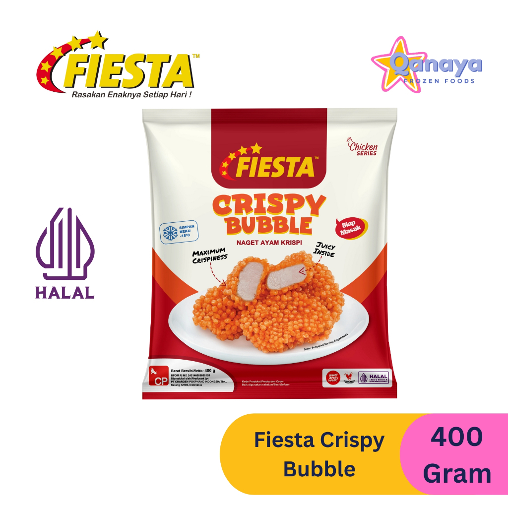 

Fiesta Crispy Bubble nugget / Fiesta Crispy Bubble Nugget Naget Ayam Crispy