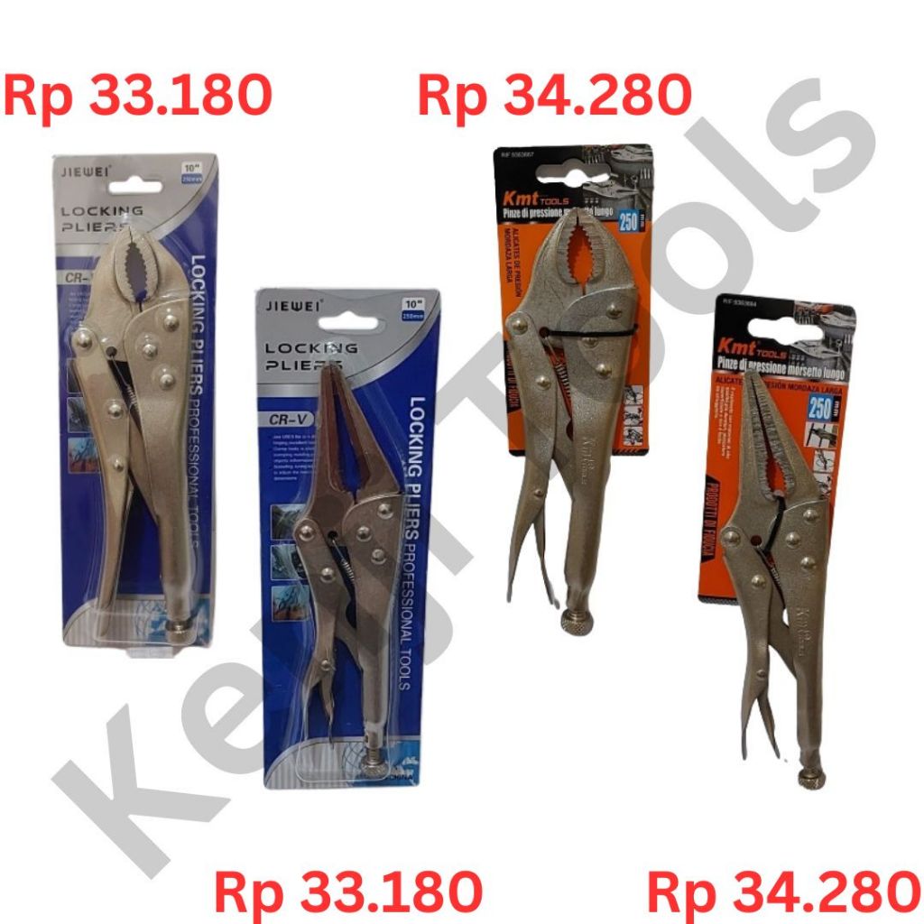 Tang Buaya 10" Inch Tang Buaya Bengkok Tang Buaya Lurus Tang Jepit Vice Grip