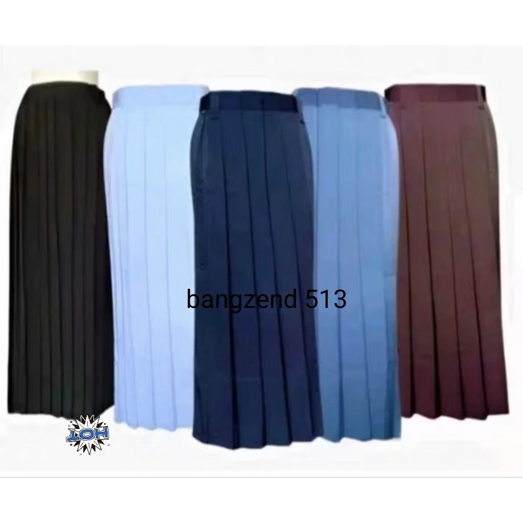 rok full rempel seragam sekolah smp/sma bahan twist
