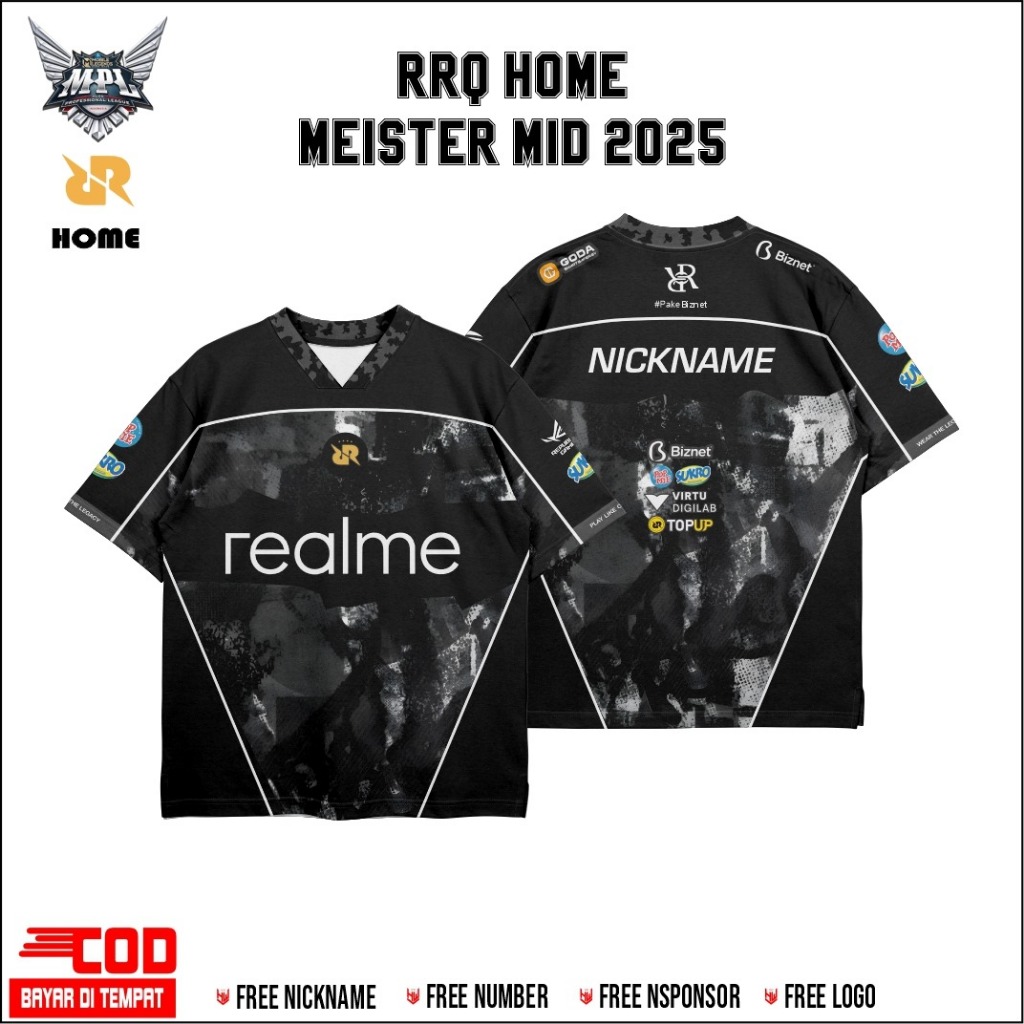 JERSEY RRQ HOME MEISTER MID 2025 FREE CUSTOM NAMA