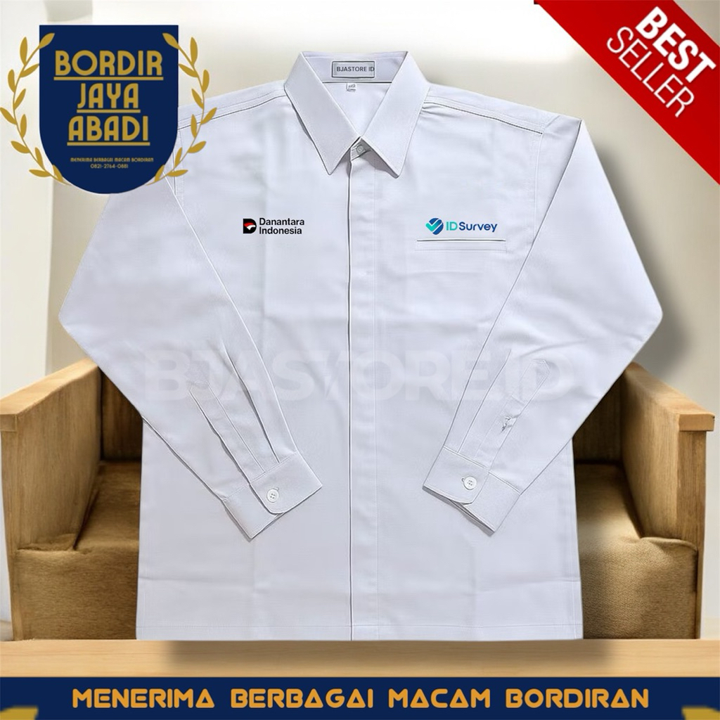 Kemeja Id Survey Danantara Indonesia Terbaru K1 Putih
