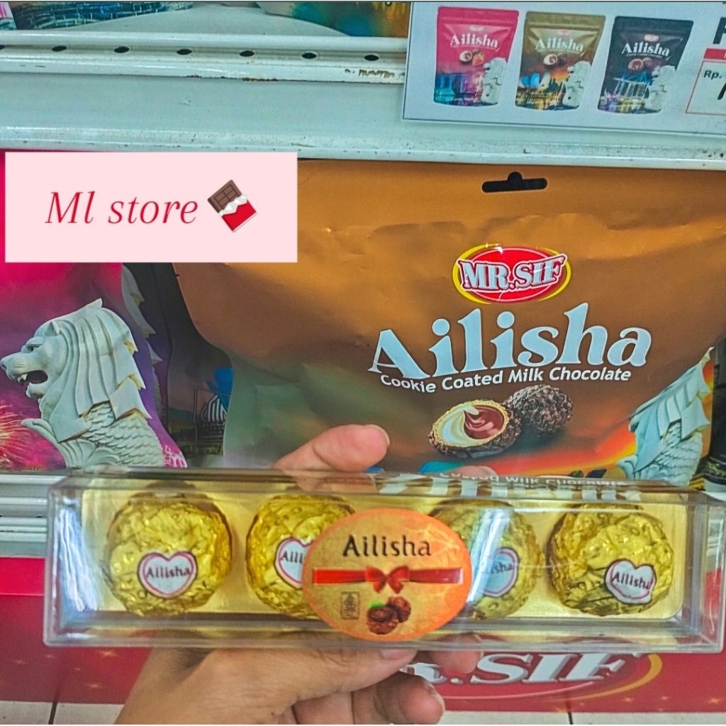 

Ailisha Coklat Compound Susu Dengan Wafer dan Kacang