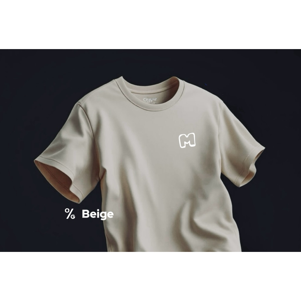 Ogyse Kaos Sablon Inisial M-Z / Katun Special treatment Coolbreeze / Baju Kaos Unisex