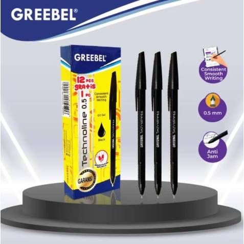 

Pena Greebel Technoline Ballpoint | HITAM