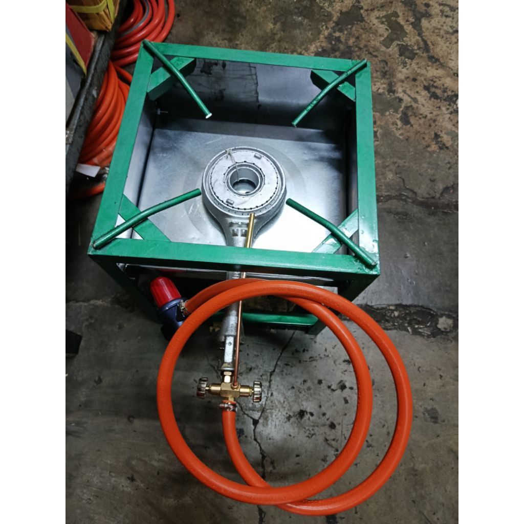 SATU SET BURNER KOMPOR GAS SUN RISE 5E+RANGKA 35X60+SELANG REGULATOR