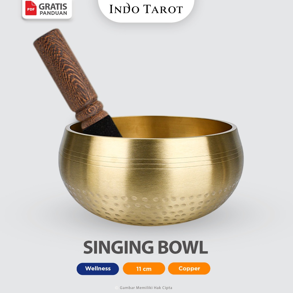 Tibetan Singing Bowl 11 cm Tembaga Nepal - Mangkuk Meditasi Yoga Tibet Bowl