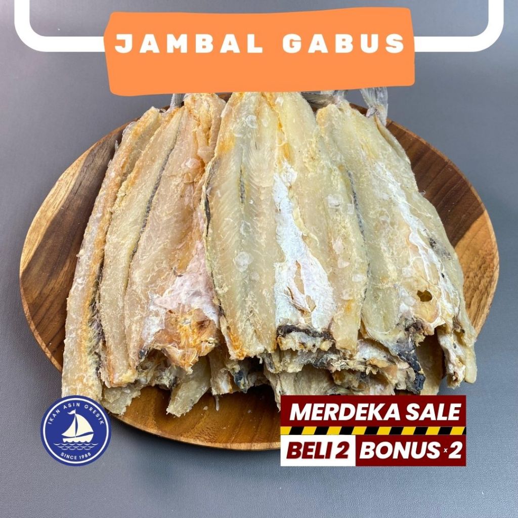 

Ikan Asin Gresik Jambal Gabus Laut Daging Super Tebal kemasan 500gram