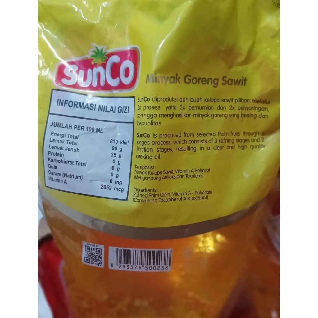 

Minyak Goreng Bantal 2Liter Sunco 1 Dus