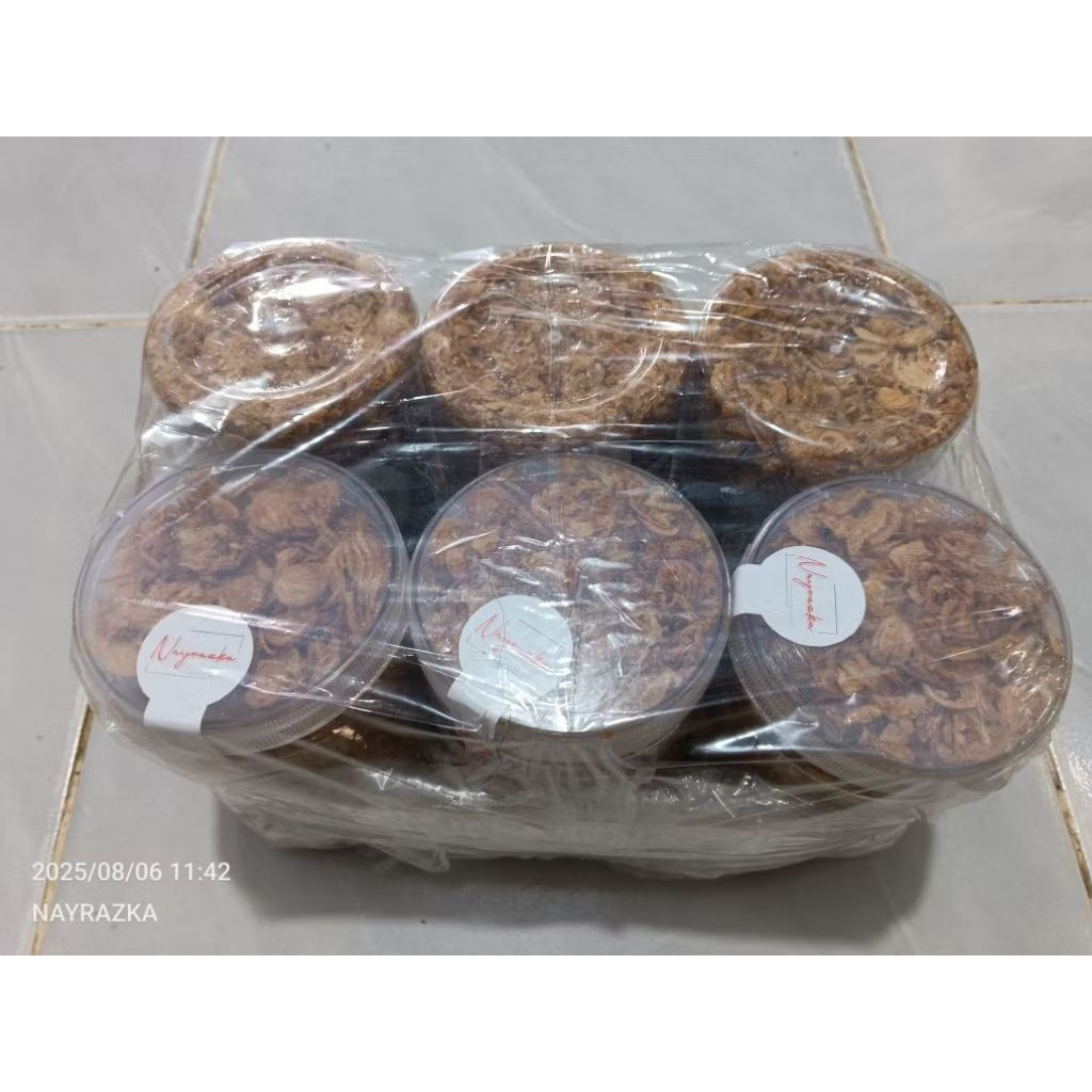 

Bawang goreng paket 15pcs size M kemasan jar 800ml