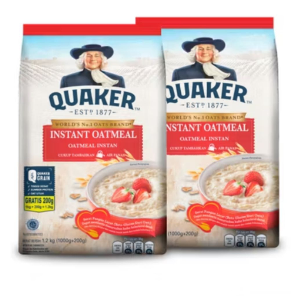 

quaker oatmeal instant1.2kg (merah)
