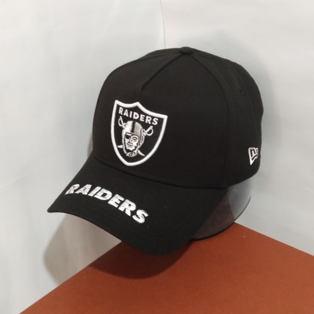 Topi New Era Original 100% 9Forty A-Frame NFL LV Raiders Team Visor Hit Black New