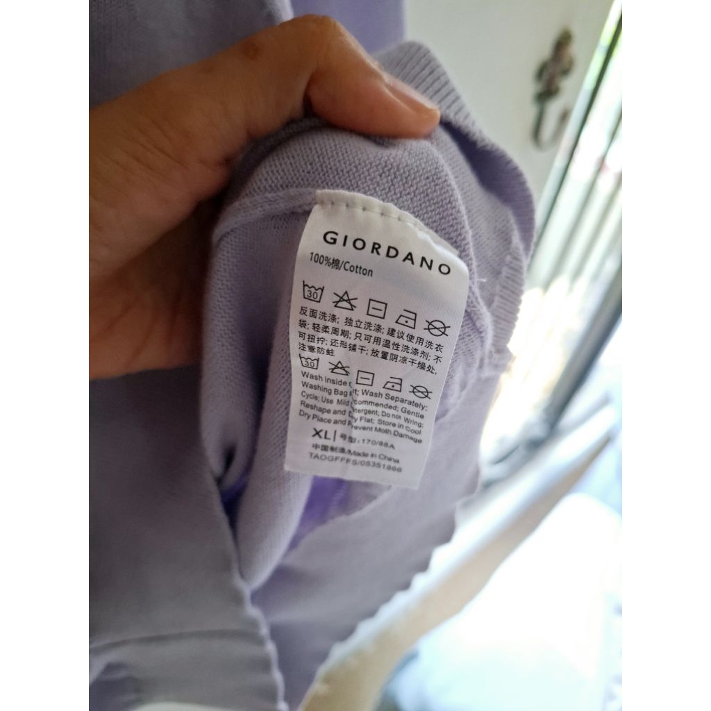 GIORDANO COTTON CREWNECK CARDIGAN