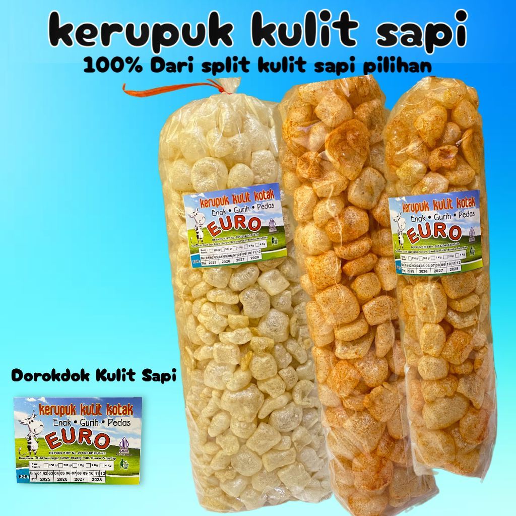 

jajanan kekinian 1 BALL KERUPUK KULIT SAPI ASLI 400 GR DOROKDOK VIRAL ENAK MURAH HALAL RENYAH