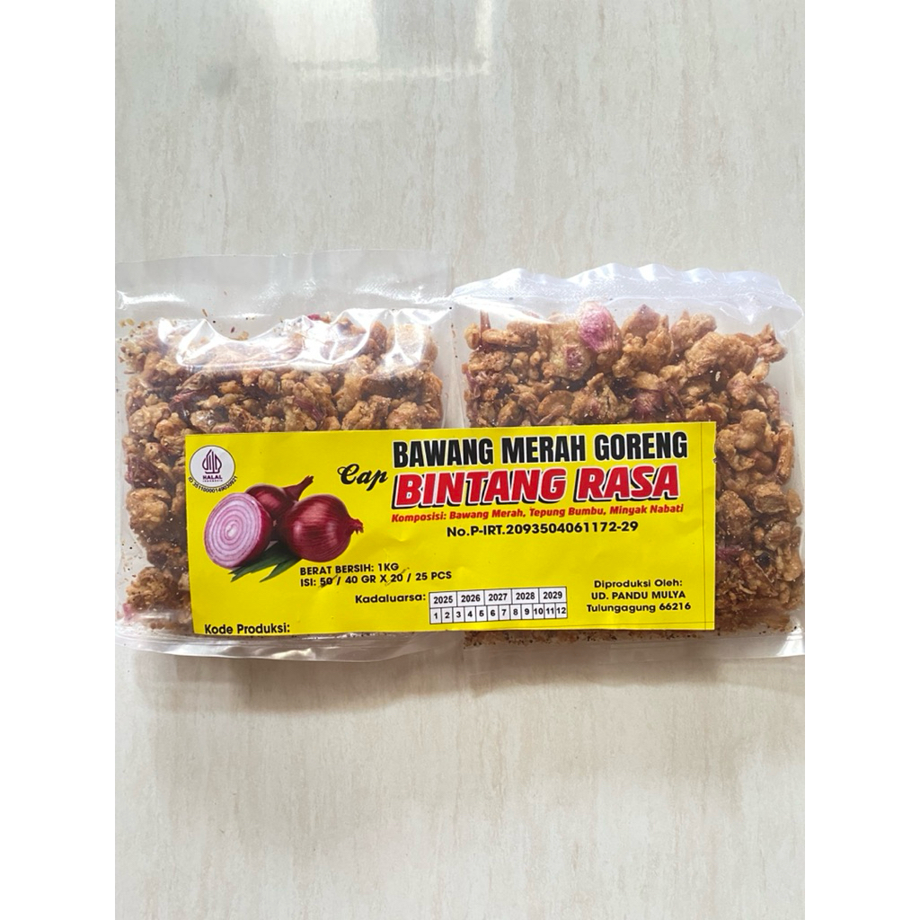 

Bawang Merah Goreng Cap Bintang Rasa 50gr HALAL