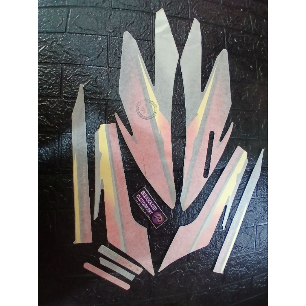 stok lama copy original model laminasi striping sticker lis polet body bodi HONDA GL PRO NEOTECH 199