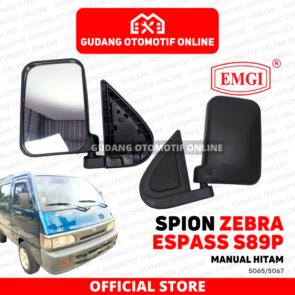 Kaca Spion Daihatsu Zebra Espass S89P Kiri Kanan Manual Hitam EMGI Sepion