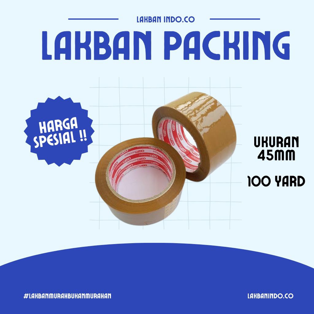 

Lakban murah COKLAT 100 yard x 45 mm