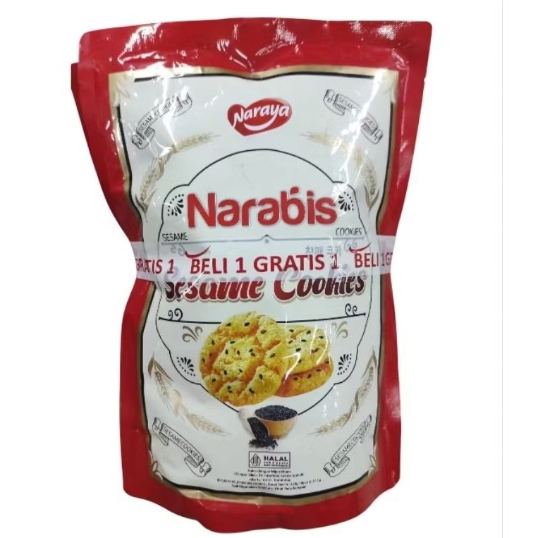 

BELI 1 GRATIS 1 KHUSUS VARIAN BUTTER DAN SESAME Naraya narabis cookies 220gr butter, veggie, sesame halal