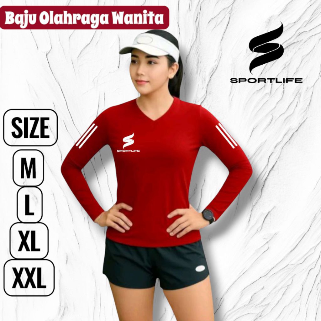 Baju Olahraga Wanita Muslim Atasan Senam Fitness Zumba