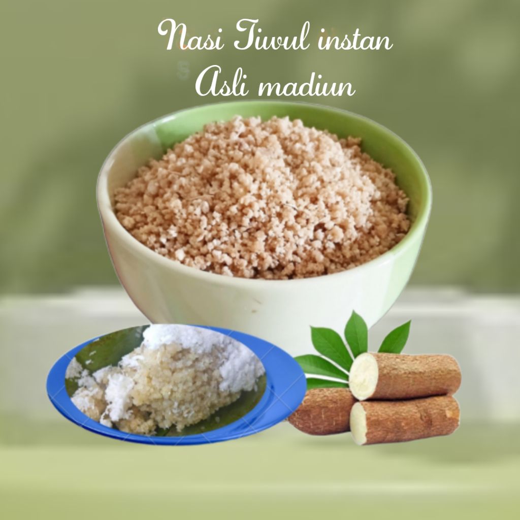

500Gr Nasi Tiwul instan Asli madiun makanan pokok pengganti nasi beras enak dan pulen