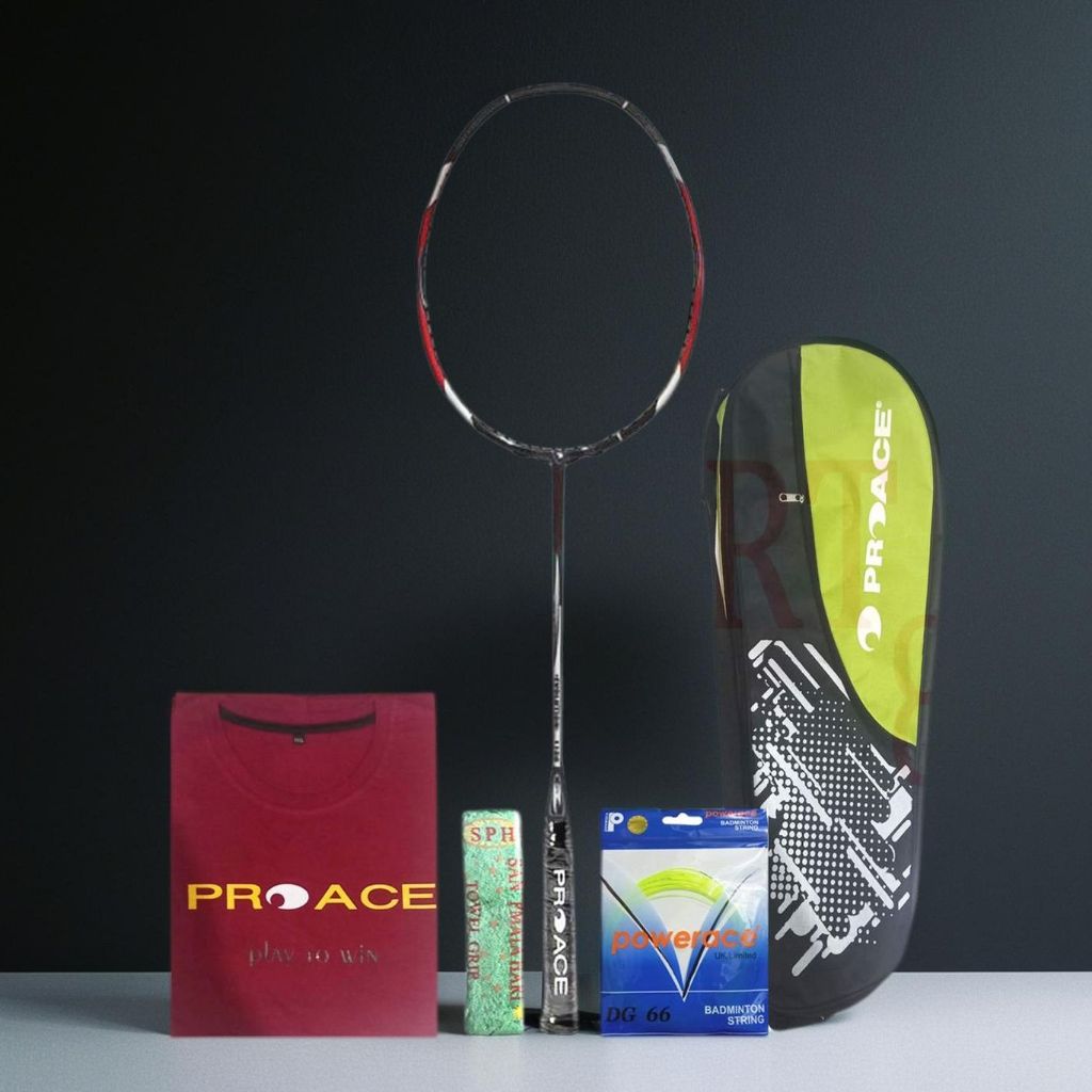 Raket Badminton ProAce Evolution 1100 Bonus Komplit Raket Pro Ace Evolution 1100