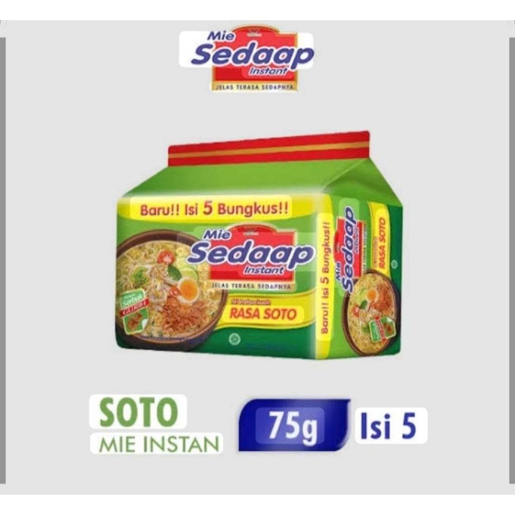 

Sedaap Soto 1 pack isi 5 bungkus