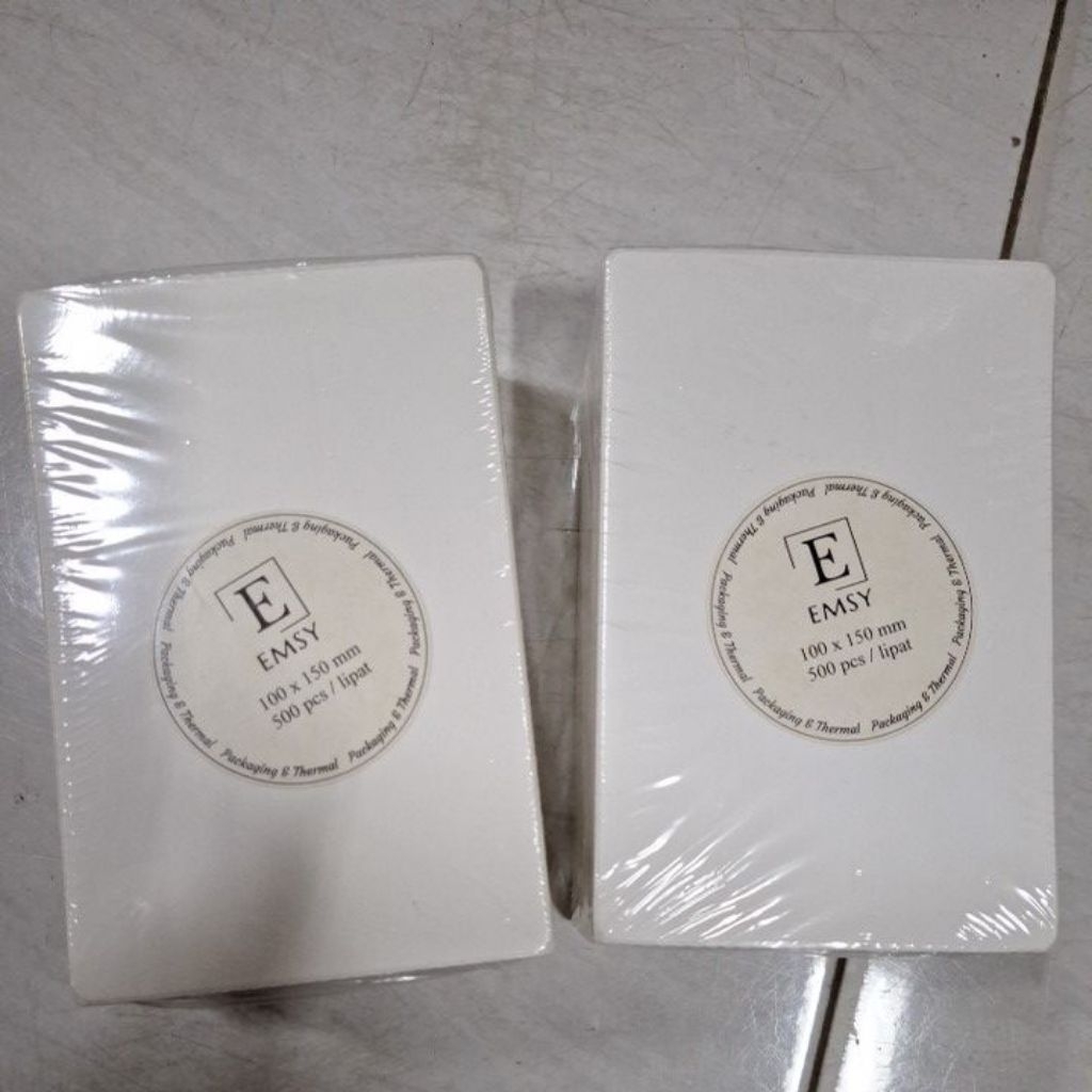 

Thermal Emsy 100x150 (500 pcs) roll dan lipat