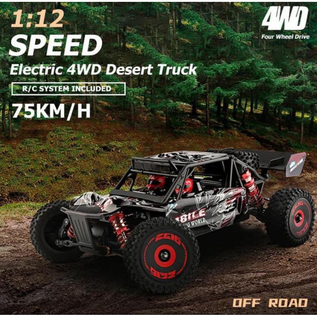 wltoys 124016 truggy  brushless 1/12 rc Cars 4wd 75km rtr