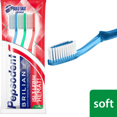 PEPSODENT Brilian Sikat Gigi Soft / Sikat Gigi Pepsodent Brilian
