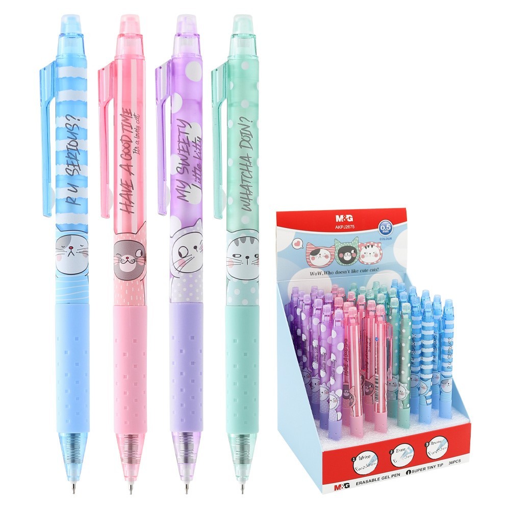 

M&G Erasable Gel Pen So Many Cat AKPJ2675 - Pulpen Bisa dihapus Karakter Kucing
