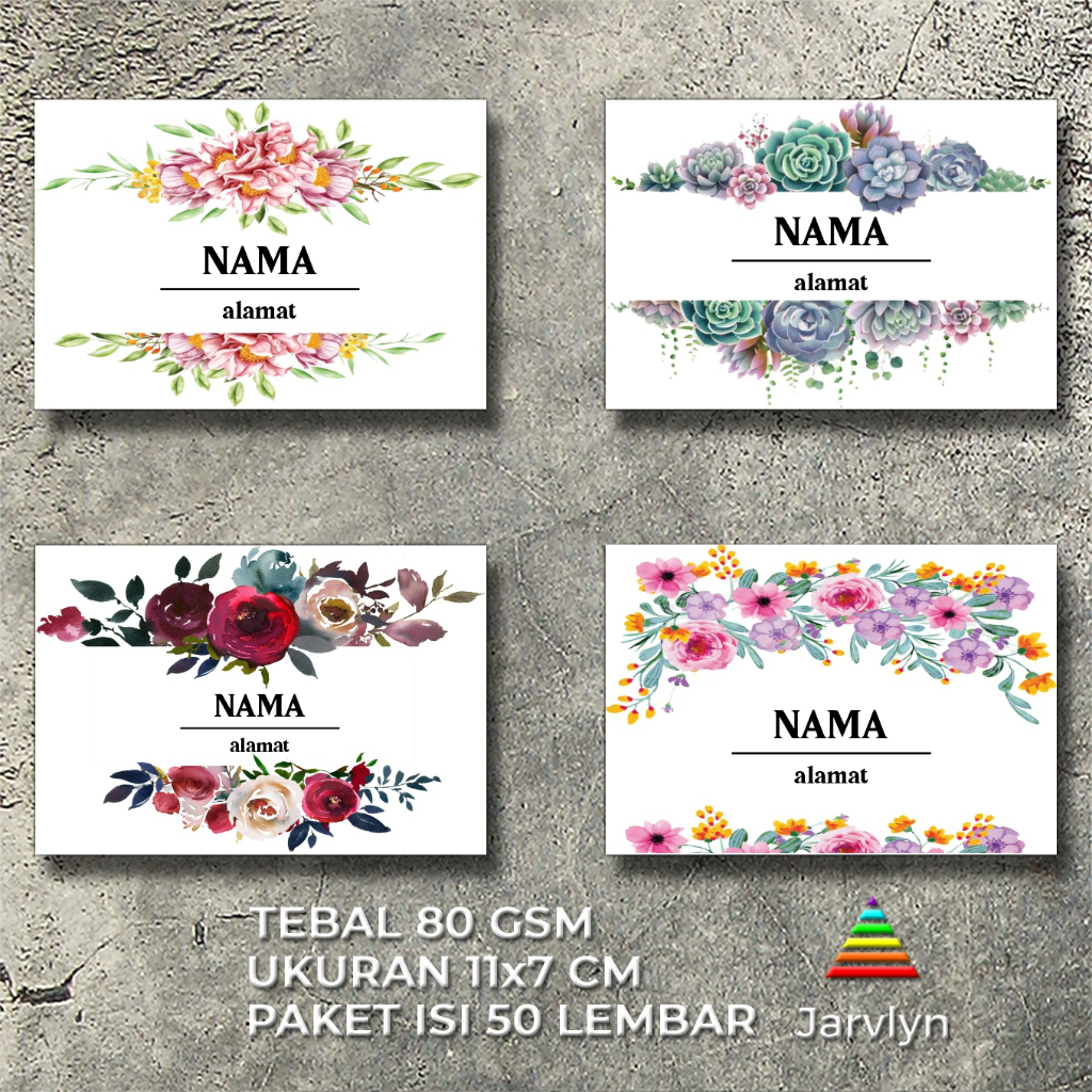 

Amplop Undangan Custom Nama Alamat Logo ukuran kecil 11x7cm isi 50 lembar