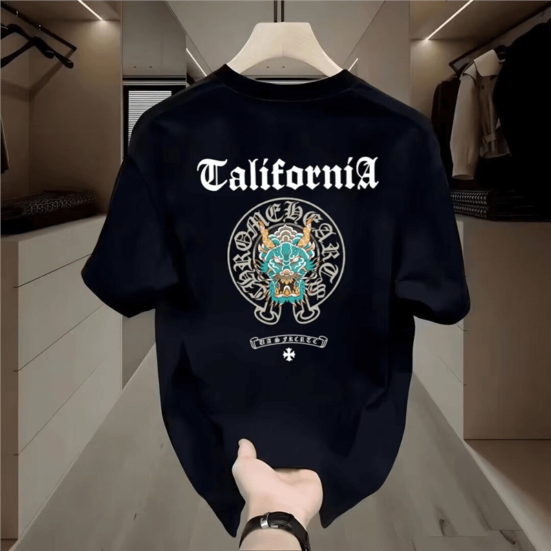 Erigo  T-shirt Hitam Putih Gaya Jepang - Model Unisex