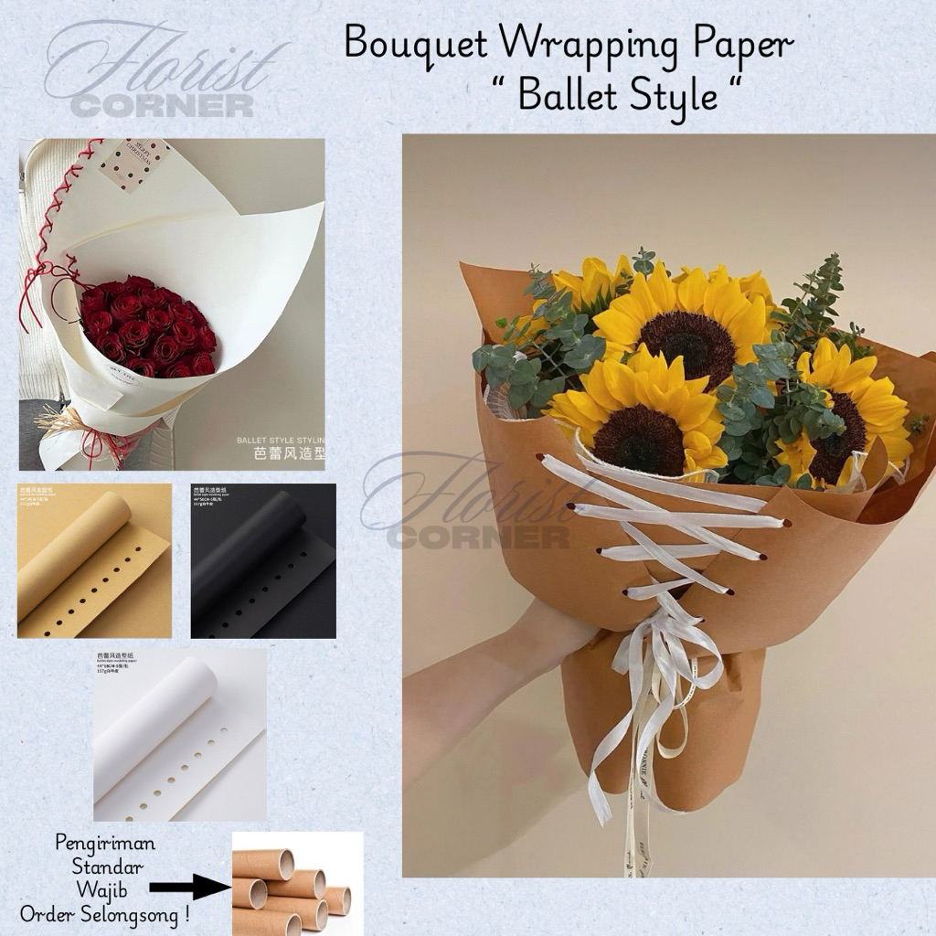 

Kertas Craft berlubang untuk buket bunga / Paper craft ballet style