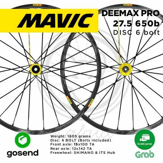 MAVIC DEEMAX PRO Wheelset Disc 6 Bolt 27.5 TA 12x100 142 Gravel 650b