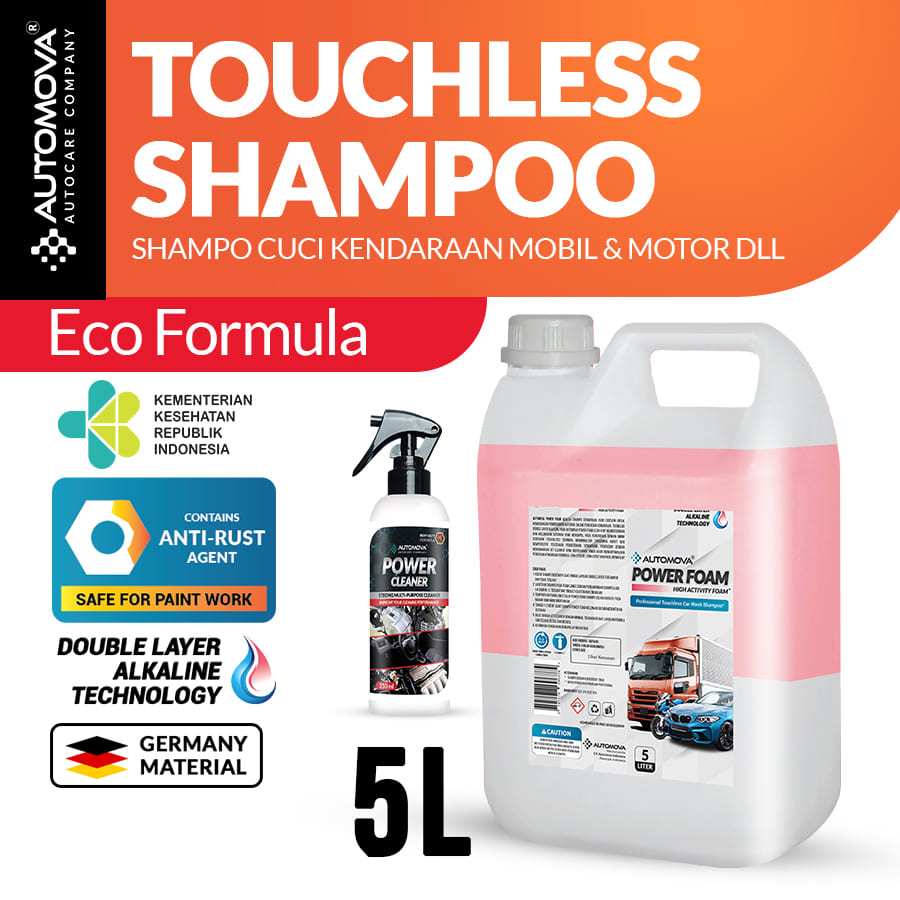 AUTOMOVA - Shampo Motor Tanpa Sentuh (5 Liter) Shampoo Touchless Power Foam Double Layer