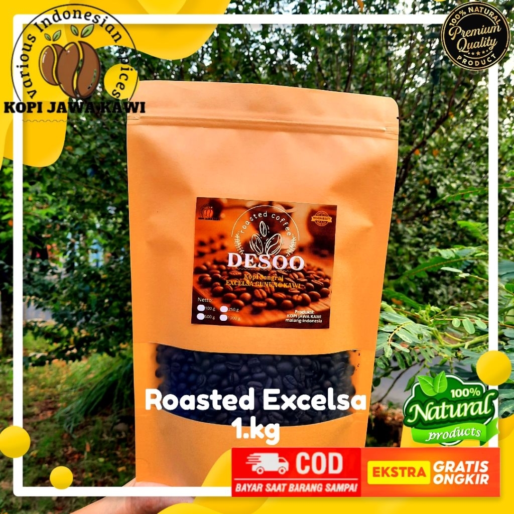 

Kopi Roasted Excelsa / Nangka Premium Asli Gunung Kawi 100% Biji Kopi Pilihan Tubruk, Espresso